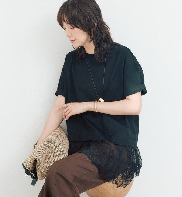  「ヘムレースカットソー」|Tシャツ・カットソー|