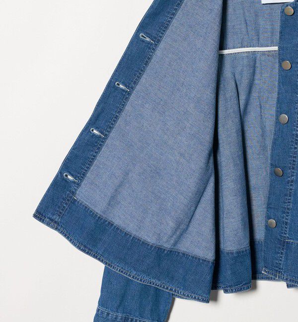 UNITED ARROWS「ステッチ フレア デニムジャケット」|デニムジャケット|