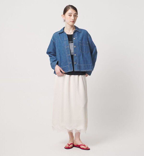 UNITED ARROWS「ステッチ フレア デニムジャケット」|デニムジャケット|