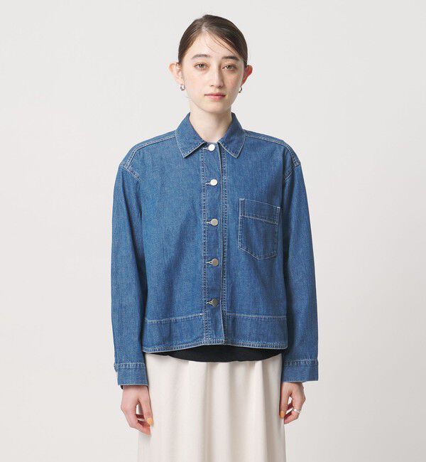 UNITED ARROWS「ステッチ フレア デニムジャケット」|デニムジャケット|