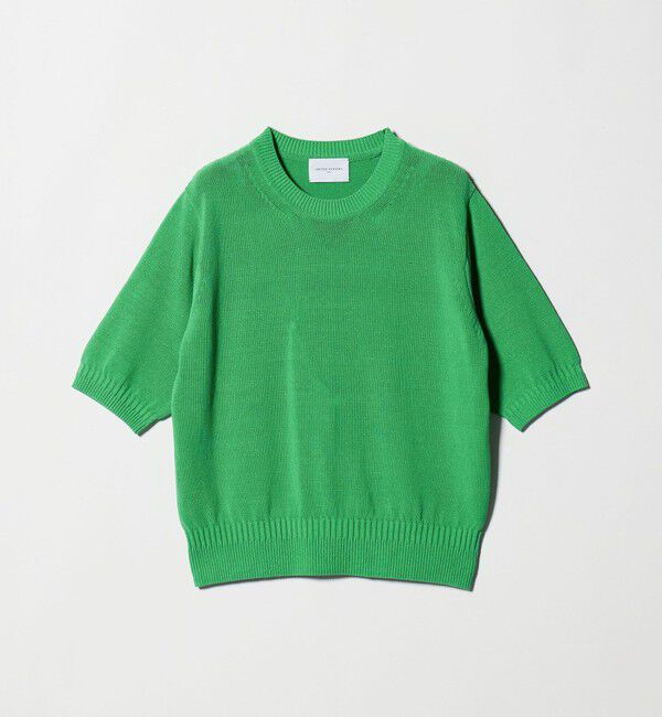 UNITED ARROWS「クルーネック ベーシック ショートスリーブ ニット ‐ウォッシャブル‐」|ニット・セーター|