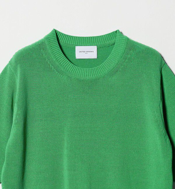 UNITED ARROWS「クルーネック ベーシック ショートスリーブ ニット ‐ウォッシャブル‐」|ニット・セーター|