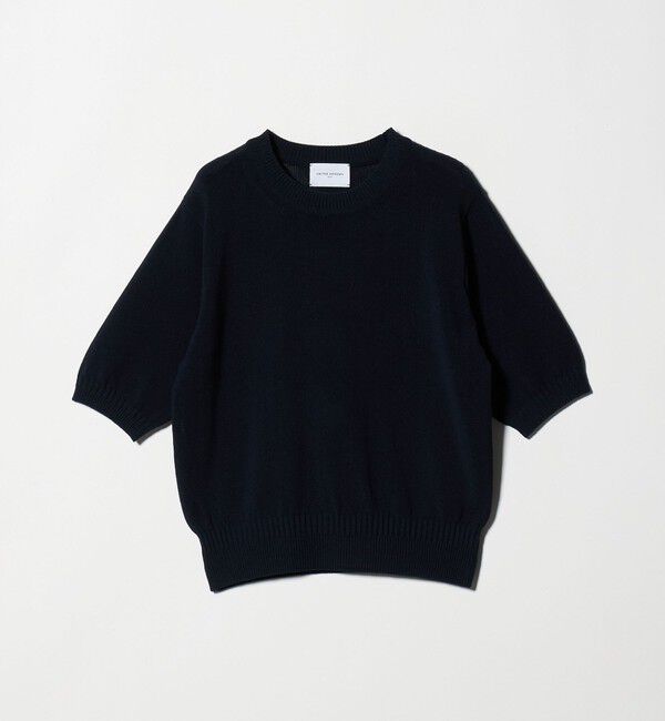 UNITED ARROWS「クルーネック ベーシック ショートスリーブ ニット ‐ウォッシャブル‐」|ニット・セーター|
