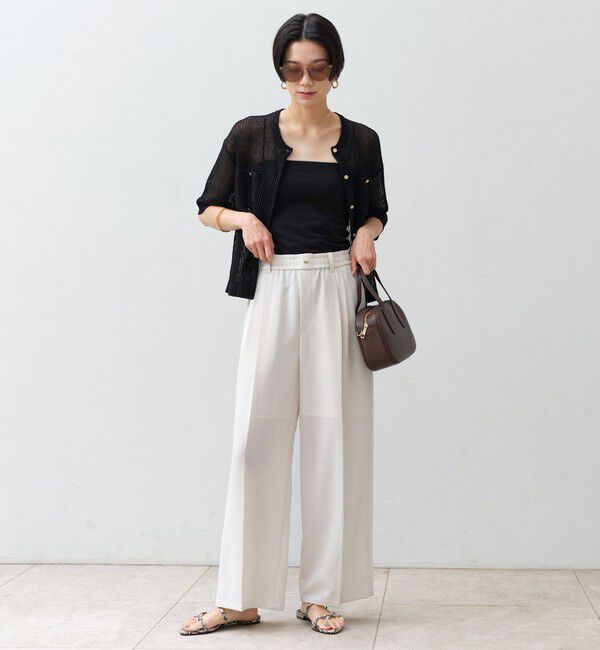 UNITED ARROWS green label relaxing「【結論シリーズ】ドライクロス ニーハイワイド オフホワイト マシンウォッシャブル  通気性」|その他|