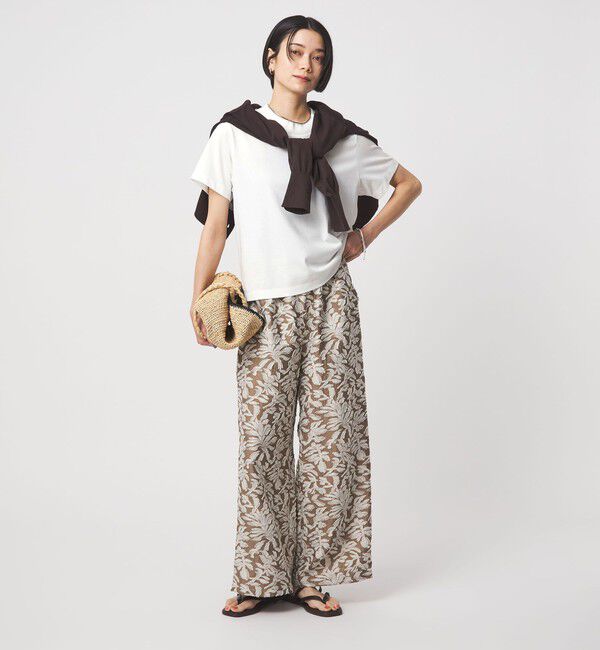 UNITED ARROWS green label relaxing「＜スタイリスト兵藤千尋さんコラボ＞ワイドネック Tシャツ UVカット」|Tシャツ・カットソー|
