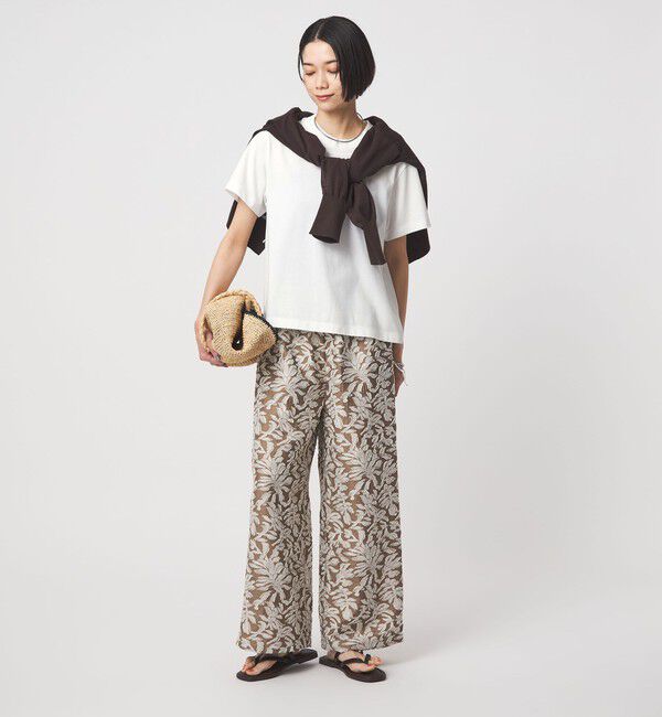 UNITED ARROWS green label relaxing「＜スタイリスト兵藤千尋さんコラボ＞ワイドネック Tシャツ UVカット」|Tシャツ・カットソー|