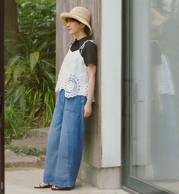 UNITED ARROWS green label relaxing「＜スタイリスト兵藤千尋さんコラボ＞ワイドネック Tシャツ UVカット」|Tシャツ・カットソー|