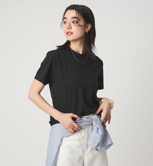 UNITED ARROWS green label relaxing「＜スタイリスト兵藤千尋さんコラボ＞ワイドネック Tシャツ UVカット」|Tシャツ・カットソー|