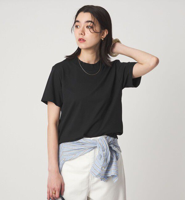 UNITED ARROWS green label relaxing「＜スタイリスト兵藤千尋さんコラボ＞ワイドネック Tシャツ UVカット」|Tシャツ・カットソー|