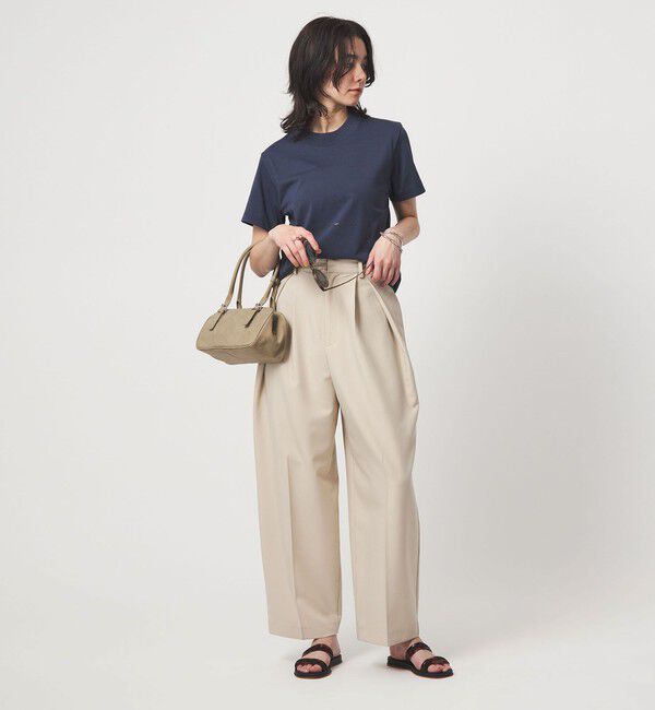 UNITED ARROWS green label relaxing「＜スタイリスト兵藤千尋さんコラボ＞ワイドネック Tシャツ UVカット」|Tシャツ・カットソー|