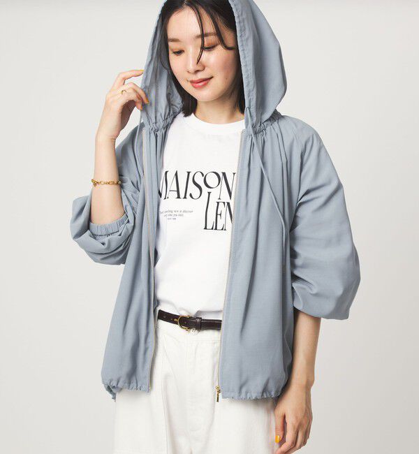 UNITED ARROWS green label relaxing「シアー フーディ ブルゾン マシンウォッシャブル UVカット 通気性」|ブルゾン・スタジャン|LT.BLUE