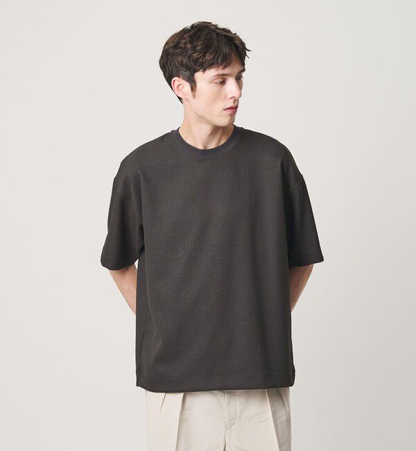 BEAUTY&YOUTH UNITED ARROWS「フュージョンツイル クルーネック Tシャツ UVカット 透け防止 ストレッチ 」|Tシャツ・カットソー|