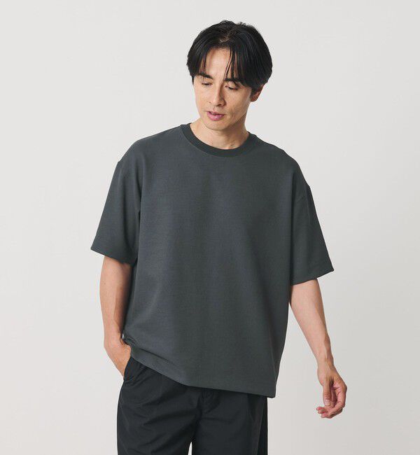 BEAUTY&YOUTH UNITED ARROWS「フュージョンツイル クルーネック Tシャツ UVカット 透け防止 ストレッチ 」|Tシャツ・カットソー|