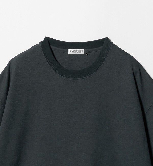 BEAUTY&YOUTH UNITED ARROWS「フュージョンツイル クルーネック Tシャツ UVカット 透け防止 ストレッチ 」|Tシャツ・カットソー|