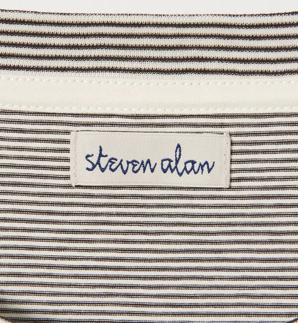 STEVEN ALAN「＜Steven Alan＞ サイロ ボーダー クルーネック Tシャツ」|Tシャツ・カットソー|
