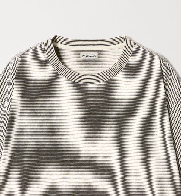 STEVEN ALAN「＜Steven Alan＞ サイロ ボーダー クルーネック Tシャツ」|Tシャツ・カットソー|