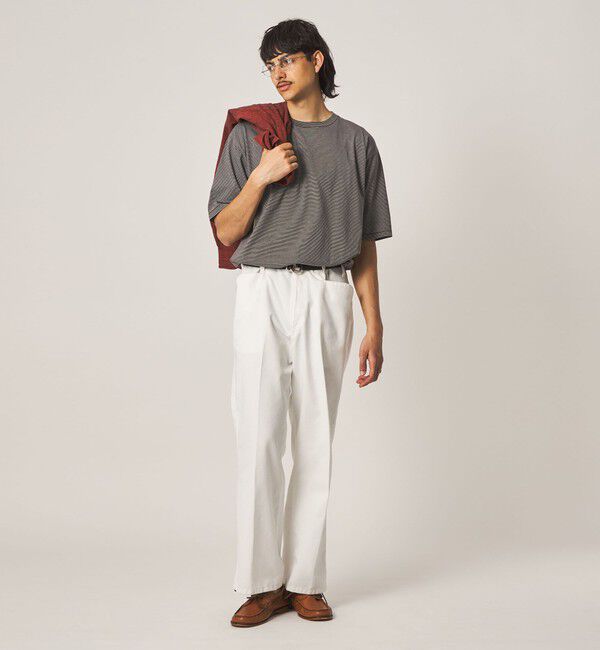 STEVEN ALAN「＜Steven Alan＞ サイロ ボーダー クルーネック Tシャツ」|Tシャツ・カットソー|