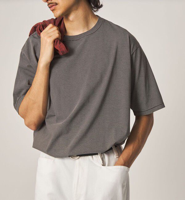 STEVEN ALAN「＜Steven Alan＞ サイロ ボーダー クルーネック Tシャツ」|Tシャツ・カットソー|