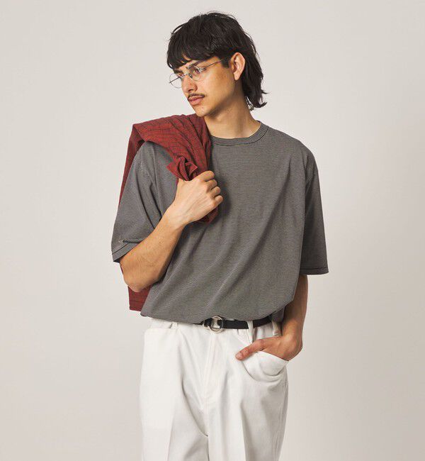 STEVEN ALAN「＜Steven Alan＞ サイロ ボーダー クルーネック Tシャツ」|Tシャツ・カットソー|