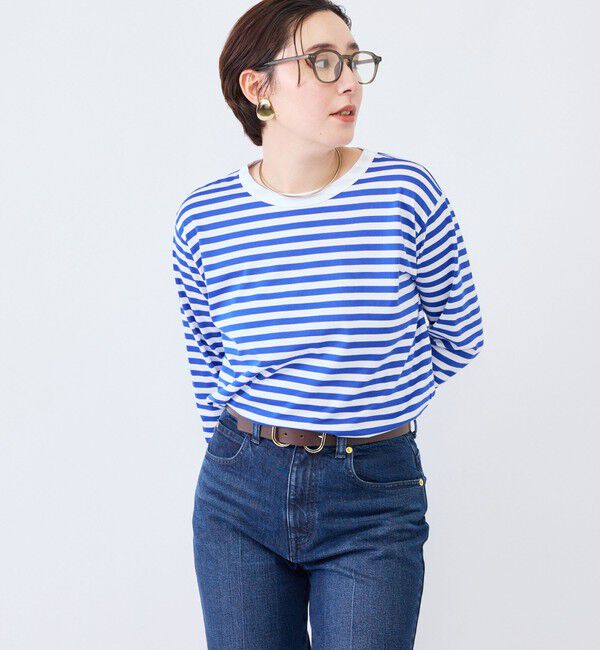 Rie Miller「ウォッシャブルロングスリーブＴシャツGIZA COTTON」|Tシャツ・カットソー|ホワイト系4