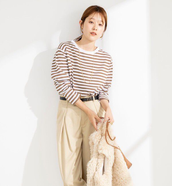 Rie Miller「ウォッシャブルロングスリーブＴシャツGIZA COTTON」|Tシャツ・カットソー|
