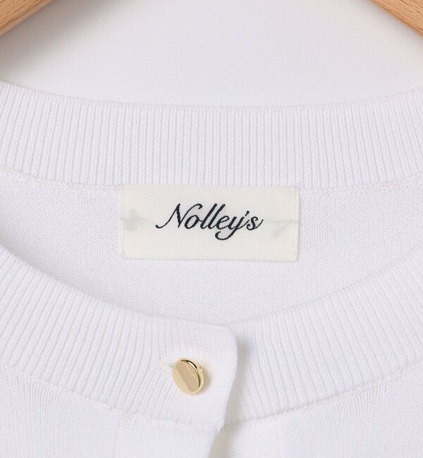 NOLLEY'S「《手洗い可能》袖カットフリンジ生地クルーカーディガン」|カーディガン|
