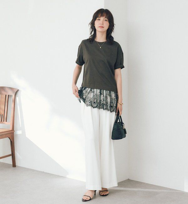  「ヘムレースカットソー」|Tシャツ・カットソー|