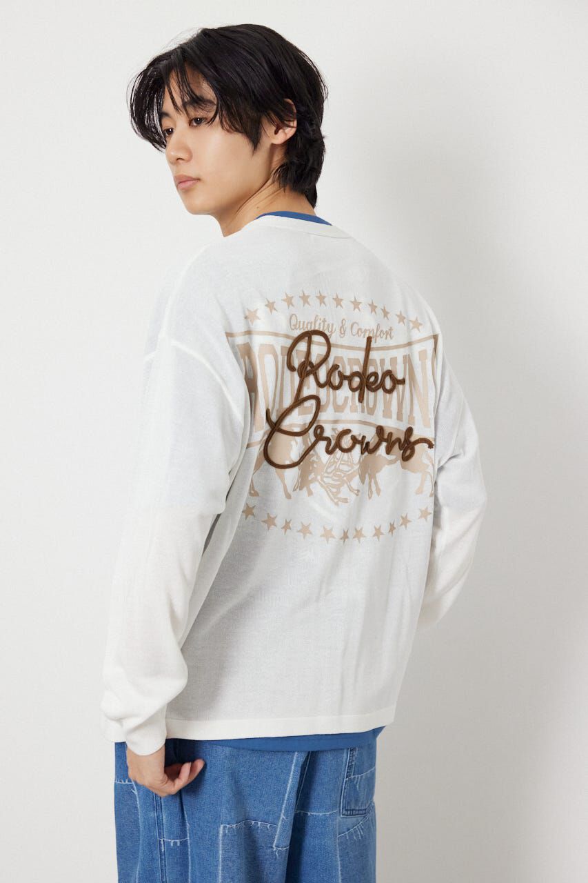 RODEO CROWNS「ロープロゴニットトッパー」|カーディガン|