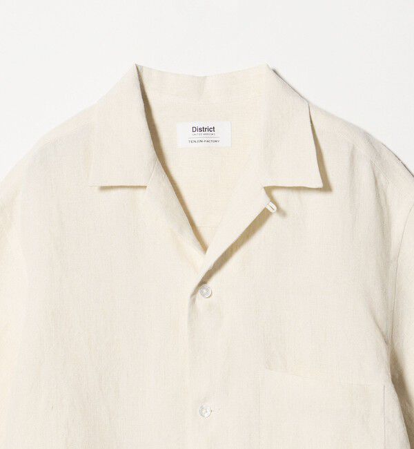 UNITED ARROWS「＜District＞リネン オックスフォード オープンカラーシャツ」|シャツ・ブラウス|