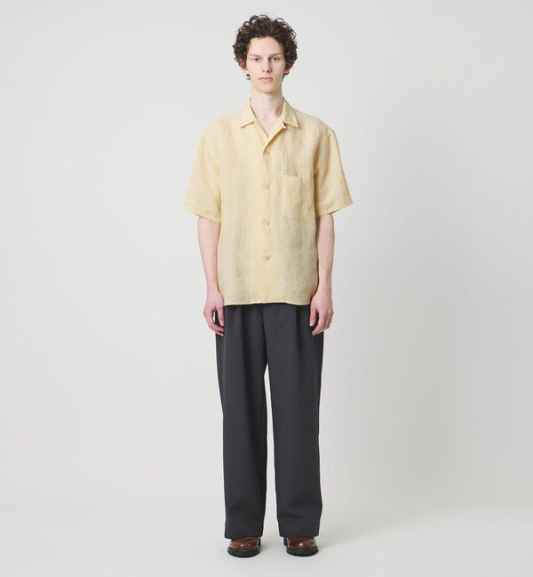UNITED ARROWS「＜District＞リネン オックスフォード オープンカラーシャツ」|シャツ・ブラウス|