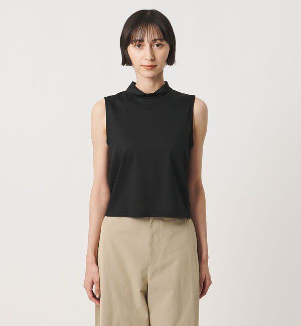 UNITED ARROWS「＜MIYAGI YUKA&times;TO UNITED ARROWS＞スタンドカラー ノースリーブ カットソー」|Tシャツ・カットソー|