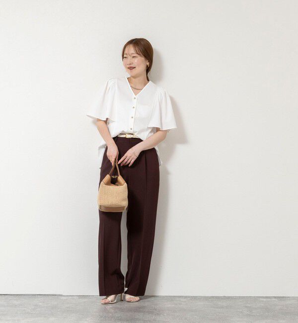 NOLLEY'S sophi「《セットアップ対応》ウォッシャブルドライツイルワイドパンツ」|その他|