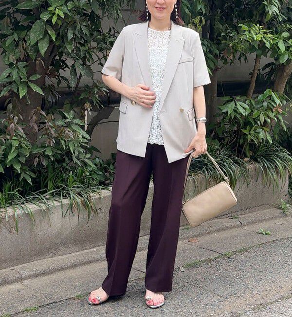 NOLLEY'S sophi「《セットアップ対応》ウォッシャブルドライツイルワイドパンツ」|その他|