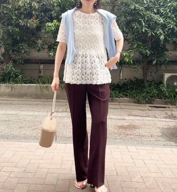 NOLLEY'S sophi「《セットアップ対応》ウォッシャブルドライツイルワイドパンツ」|その他|