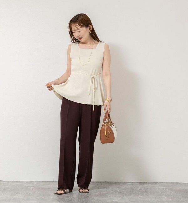 NOLLEY'S sophi「《セットアップ対応》ウォッシャブルドライツイルワイドパンツ」|その他|