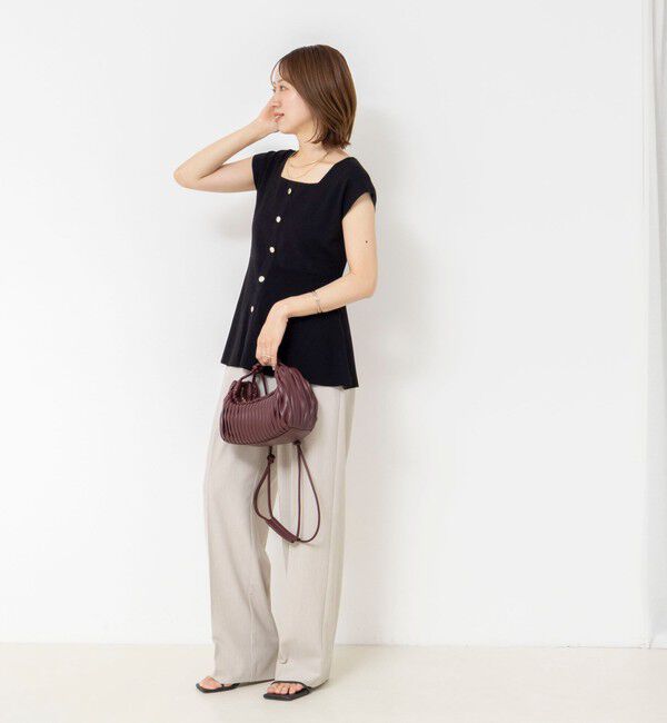 NOLLEY'S sophi「《セットアップ対応》ウォッシャブルドライツイルワイドパンツ」|その他|