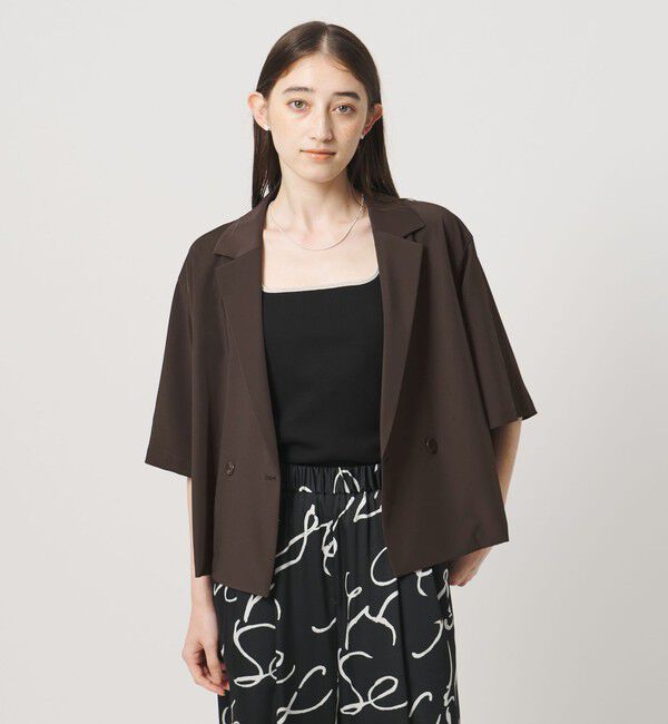 UNITED ARROWS「ツイル ハーフスリーブ シャツ ジャケット ‐ストレッチ 防シワ 接触冷感‐」|シャツ・ブラウス|
