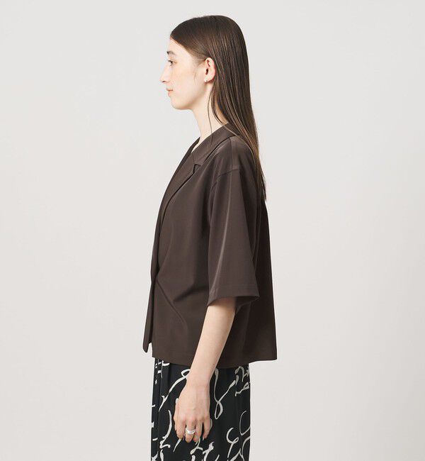 UNITED ARROWS「ツイル ハーフスリーブ シャツ ジャケット ‐ストレッチ 防シワ 接触冷感‐」|シャツ・ブラウス|