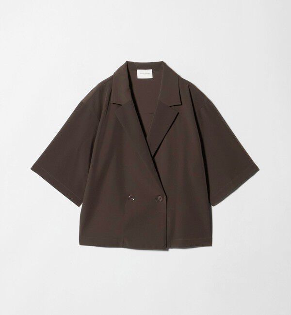 UNITED ARROWS「ツイル ハーフスリーブ シャツ ジャケット ‐ストレッチ 防シワ 接触冷感‐」|シャツ・ブラウス|