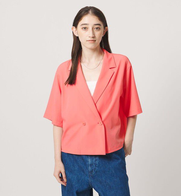 UNITED ARROWS「ツイル ハーフスリーブ シャツ ジャケット ‐ストレッチ 防シワ 接触冷感‐」|シャツ・ブラウス|