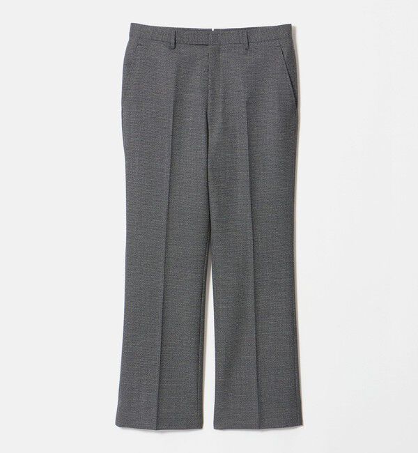 UNITED ARROWS「ハウンドトゥース フレア ノープリーツ スラックス ヨコストレッチ」|スーツ|