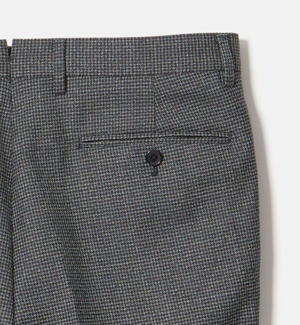 UNITED ARROWS「ハウンドトゥース フレア ノープリーツ スラックス ヨコストレッチ」|スーツ|