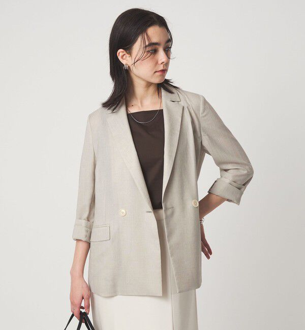 UNITED ARROWS green label relaxing「［size SHORTあり］ライト リネンライク ジャケット UVカット 通気性」|テーラードジャケット|