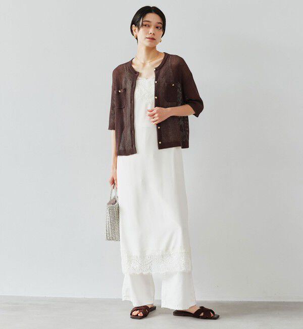 UNITED ARROWS green label relaxing「【結論シリーズ】デイリーメッシュカーデ ウォッシャブル」|カーディガン|