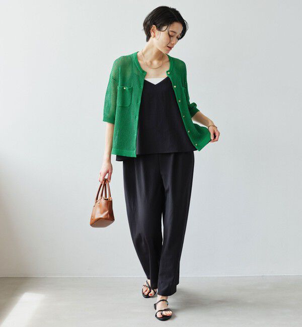 UNITED ARROWS green label relaxing「【結論シリーズ】デイリーメッシュカーデ ウォッシャブル」|カーディガン|