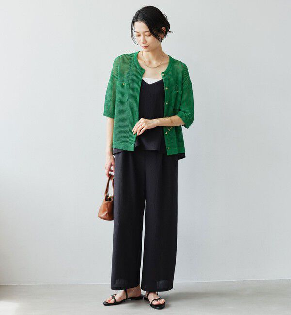 UNITED ARROWS green label relaxing「【結論シリーズ】デイリーメッシュカーデ ウォッシャブル」|カーディガン|