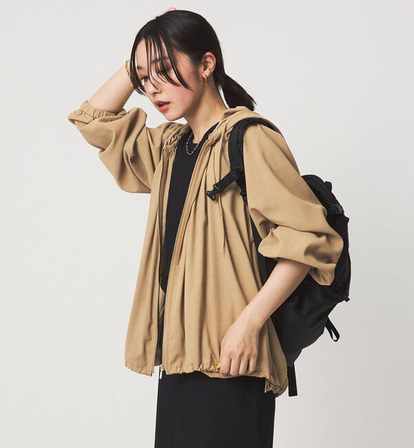 UNITED ARROWS green label relaxing「シアー フーディ ブルゾン マシンウォッシャブル UVカット 通気性」|ブルゾン・スタジャン|BEIGE