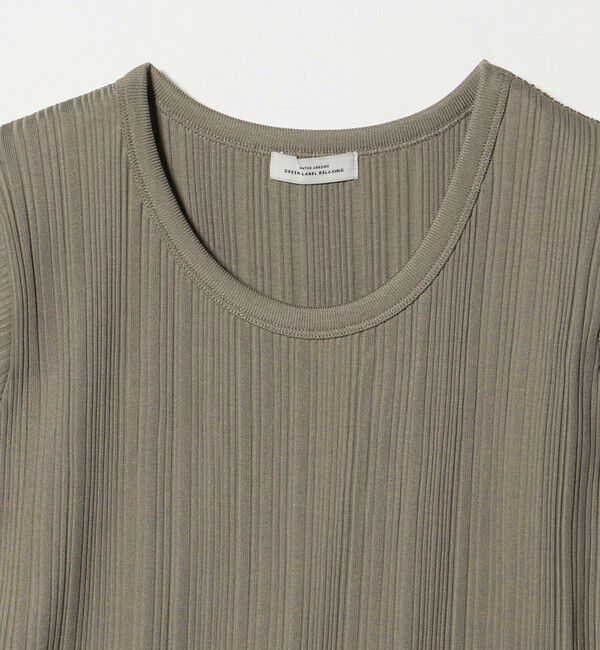UNITED ARROWS green label relaxing「ランダム ブライトリブ Uネック カットソー」|Tシャツ・カットソー|