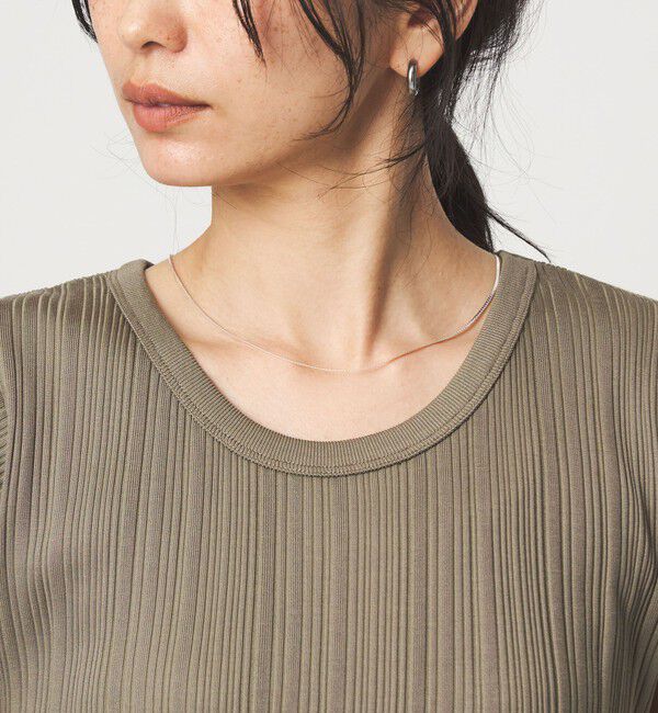 UNITED ARROWS green label relaxing「ランダム ブライトリブ Uネック カットソー」|Tシャツ・カットソー|