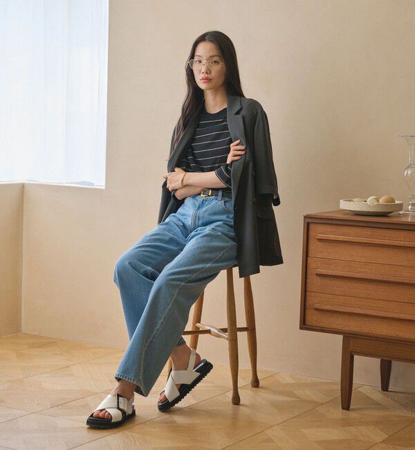 BEAUTY&YOUTH UNITED ARROWS「ビッグバックル クロスストラップ サンダル」|サンダル|